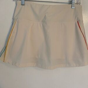 Fila Cream Mini Skirt with Colorful Stripes